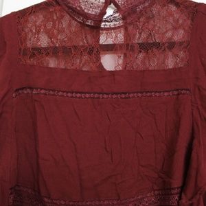 Express- Red Lace Top